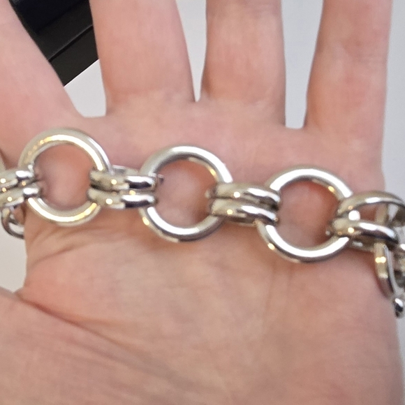 SILVER TONE NECKLACE MOBIUS, Gift Boxed #4 - Picture 2 of 12